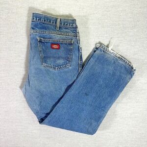 Dickies Jeans Men's 38x34 Blue Regular Fit Straight Leg Denim Workwear